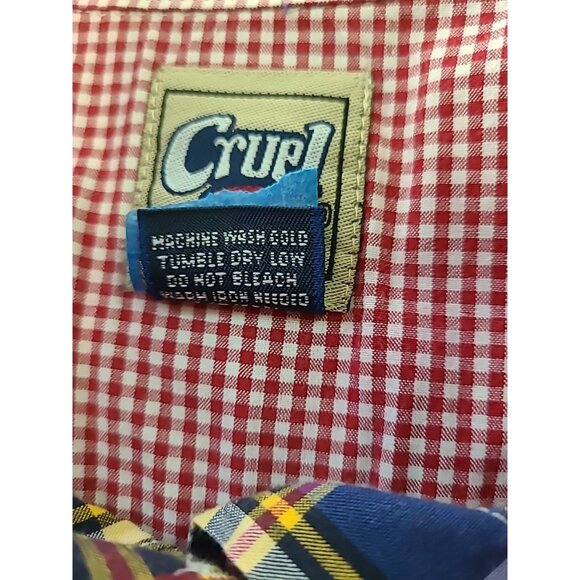 Cruel Girl Shirt Women XL Western Cowgirl Rodeo Button Down Red Plaid - Picture 9 of 15
